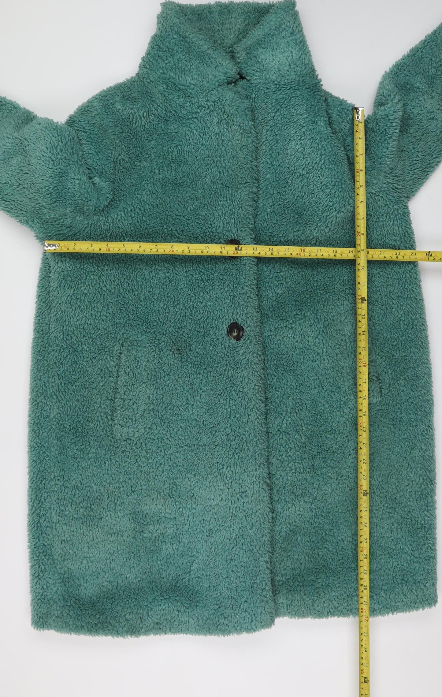 Womens UK Size 18 Papaya Green Overcoat
