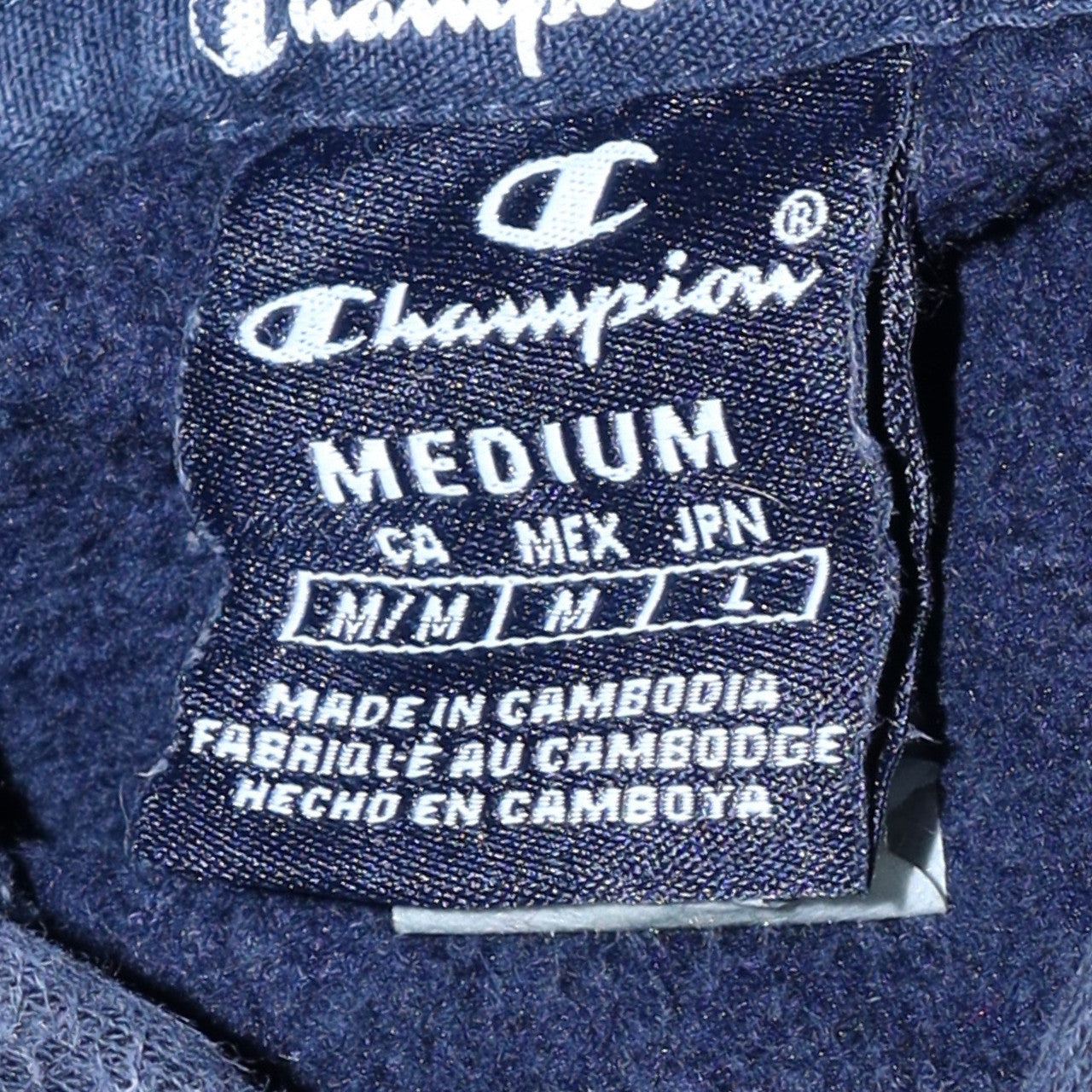 Mens UK Size M Champion Blue Pullover Hoodie