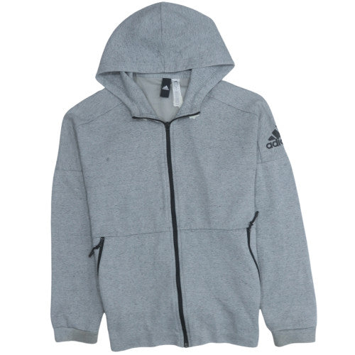 Mens UK Size S Adidas Grey Full Zip Hoodie