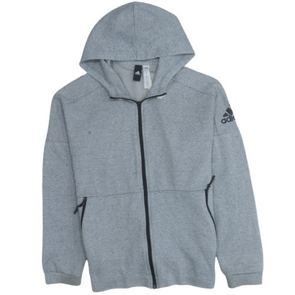 Mens UK Size S Adidas Grey Full Zip Hoodie