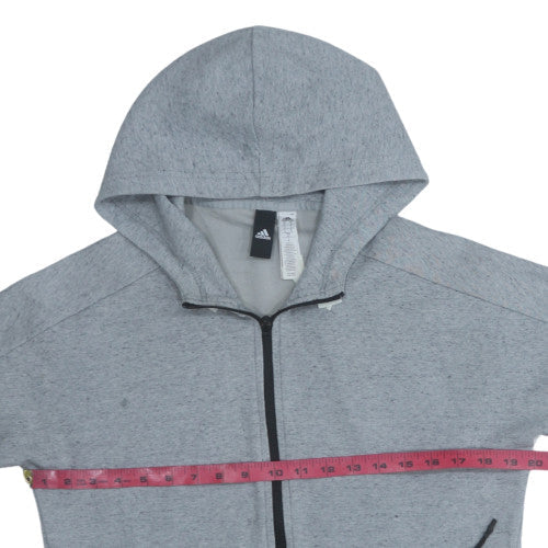 Mens UK Size S Adidas Grey Full Zip Hoodie