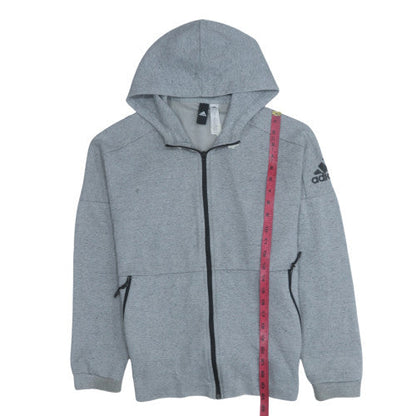 Mens UK Size S Adidas Grey Full Zip Hoodie