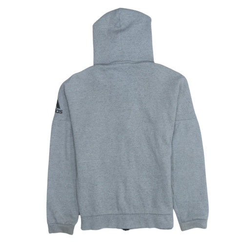 Mens UK Size S Adidas Grey Full Zip Hoodie