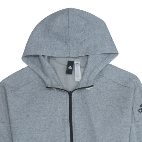 Mens UK Size S Adidas Grey Full Zip Hoodie