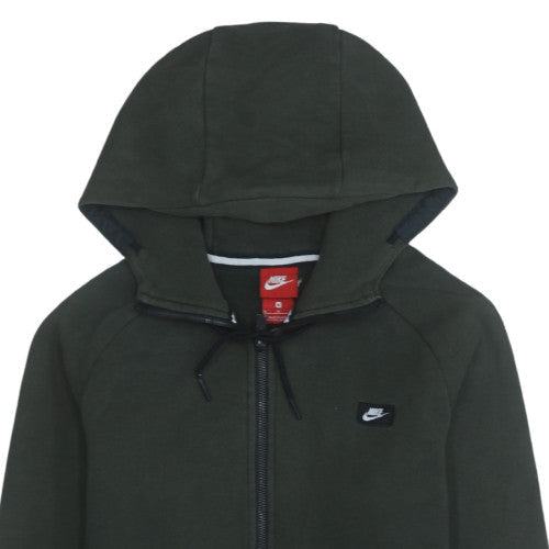Mens UK Size M Nike Green Full Zip Hoodie