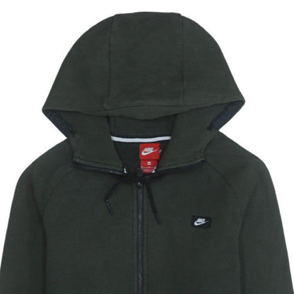 Mens UK Size M Nike Green Full Zip Hoodie
