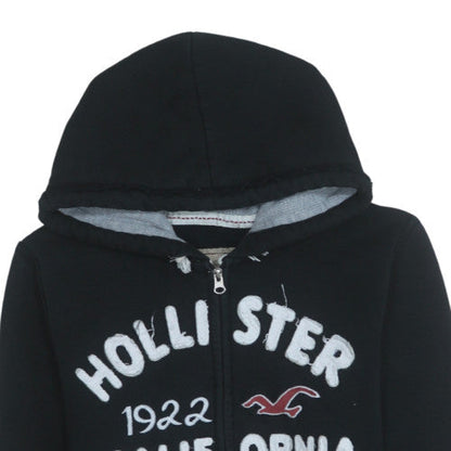 Womens UK Size L Hollister Black Full Zip Hoodie