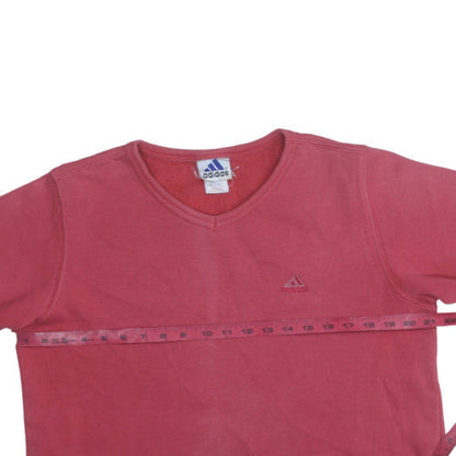 Womens UK Size M Adidas Red Pullover Sweatshirt