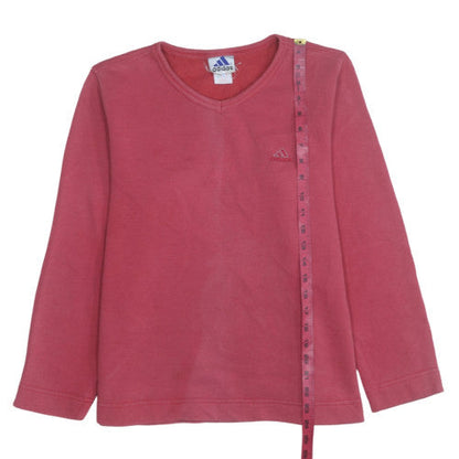 Womens UK Size M Adidas Red Pullover Sweatshirt