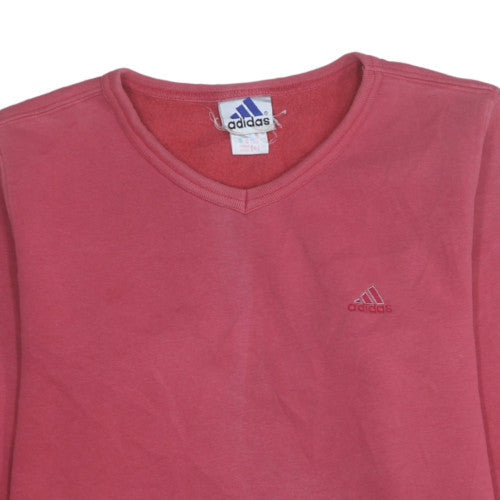 Womens UK Size M Adidas Red Pullover Sweatshirt