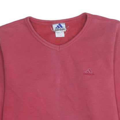 Womens UK Size M Adidas Red Pullover Sweatshirt