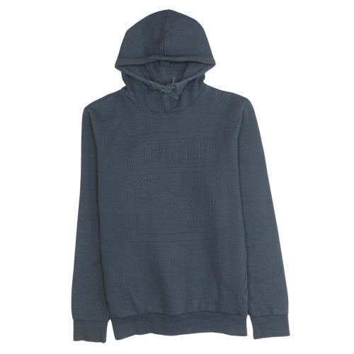 Mens UK Size M Puma Blue Pullover Hoodie
