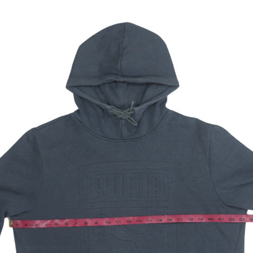 Mens UK Size M Puma Blue Pullover Hoodie