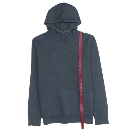 Mens UK Size M Puma Blue Pullover Hoodie