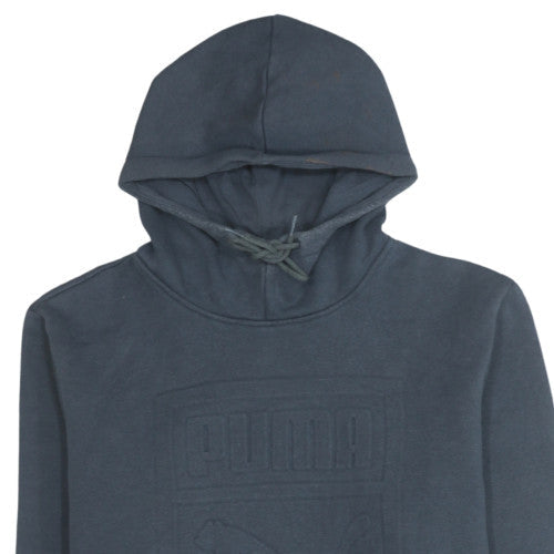 Mens UK Size M Puma Blue Pullover Hoodie