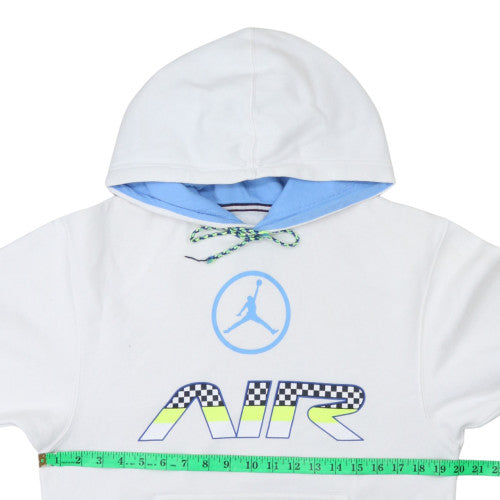 Mens UK Size L Jordan White Pullover Hoodie