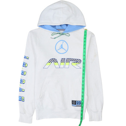 Mens UK Size L Jordan White Pullover Hoodie