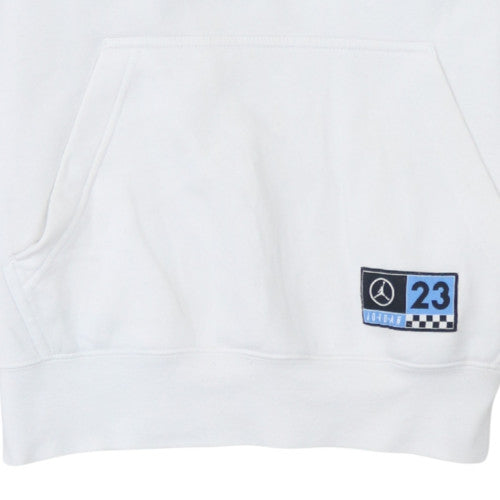 Mens UK Size L Jordan White Pullover Hoodie