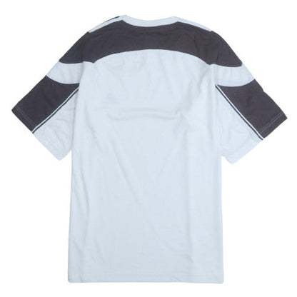 Adidas Men's White and Black Short Sleeve Crew Neck Sports T-Shirt Size L