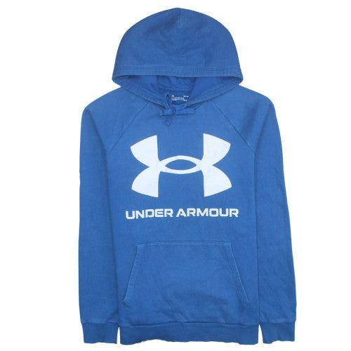 Mens UK Size L Under Armour Blue Pullover Hoodie
