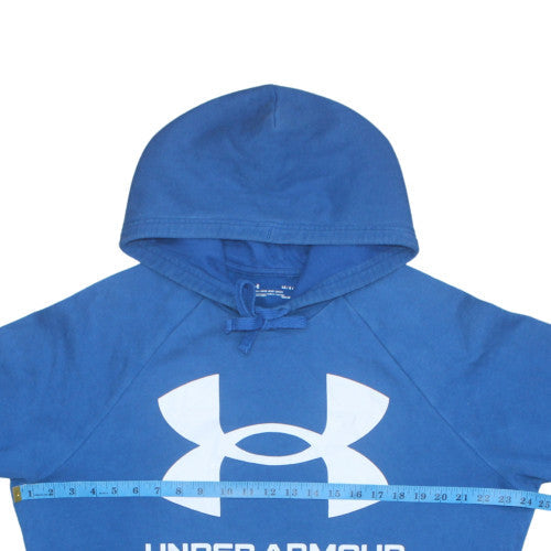 Mens UK Size L Under Armour Blue Pullover Hoodie