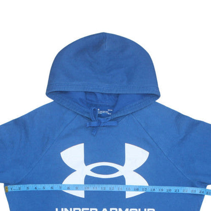 Mens UK Size L Under Armour Blue Pullover Hoodie