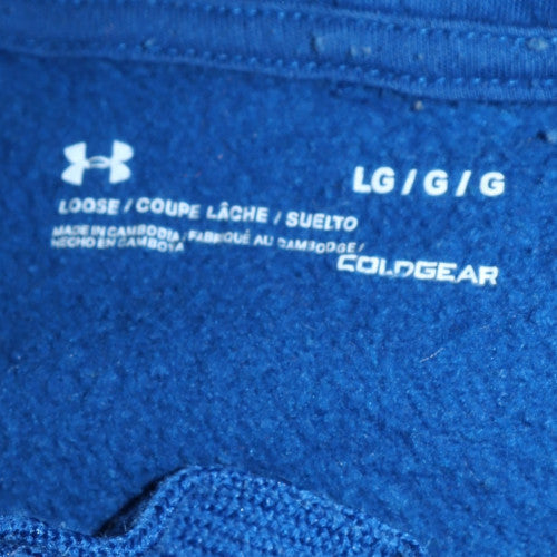 Mens UK Size L Under Armour Blue Pullover Hoodie