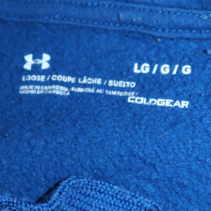 Mens UK Size L Under Armour Blue Pullover Hoodie