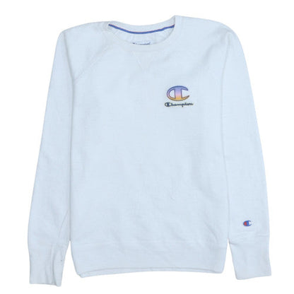 Womens UK Size S Champion White Pullover Sweatshirt