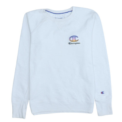 Womens UK Size S Champion White Pullover Sweatshirt