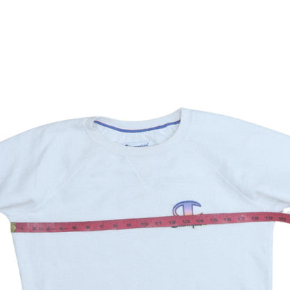 Womens UK Size S Champion White Pullover Sweatshirt