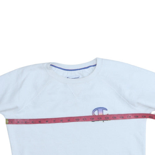 Womens UK Size S Champion White Pullover Sweatshirt