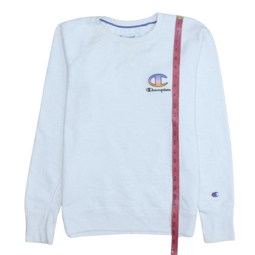 Womens UK Size S Champion White Pullover Sweatshirt