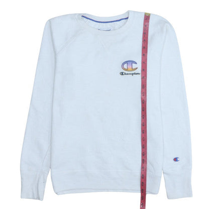 Womens UK Size S Champion White Pullover Sweatshirt