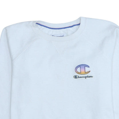 Womens UK Size S Champion White Pullover Sweatshirt