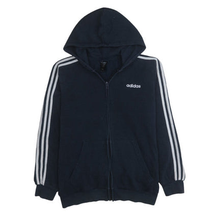 Mens UK Size L adidas Blue Full Zip Hoodie