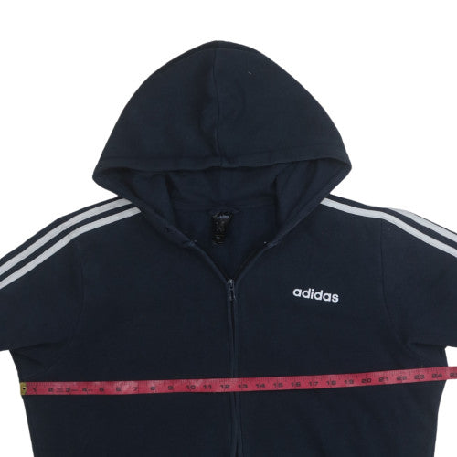 Mens UK Size L adidas Blue Full Zip Hoodie