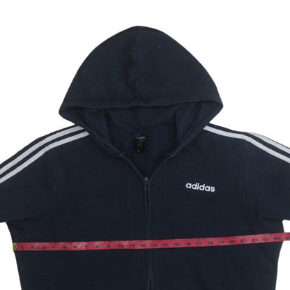 Mens UK Size L adidas Blue Full Zip Hoodie