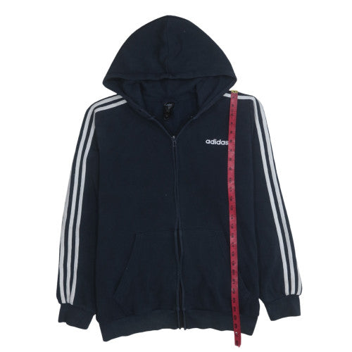 Mens UK Size L adidas Blue Full Zip Hoodie