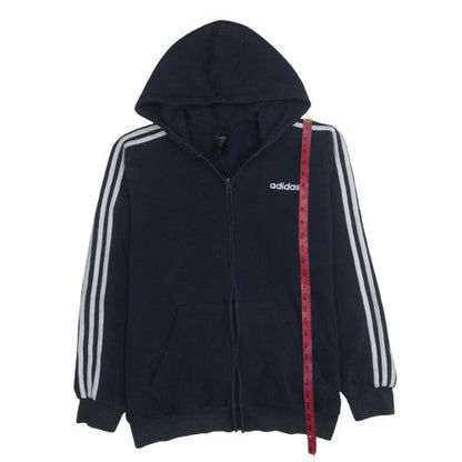 Mens UK Size L adidas Blue Full Zip Hoodie