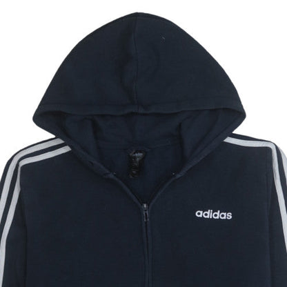 Mens UK Size L adidas Blue Full Zip Hoodie