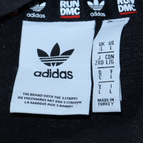 Mens UK Size L adidas Black Pullover Hoodie