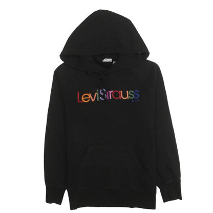 Womens UK Size XS Levi Strauss Black Pullover Hoodie