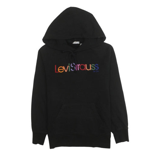 Womens UK Size XS Levi Strauss Black Pullover Hoodie
