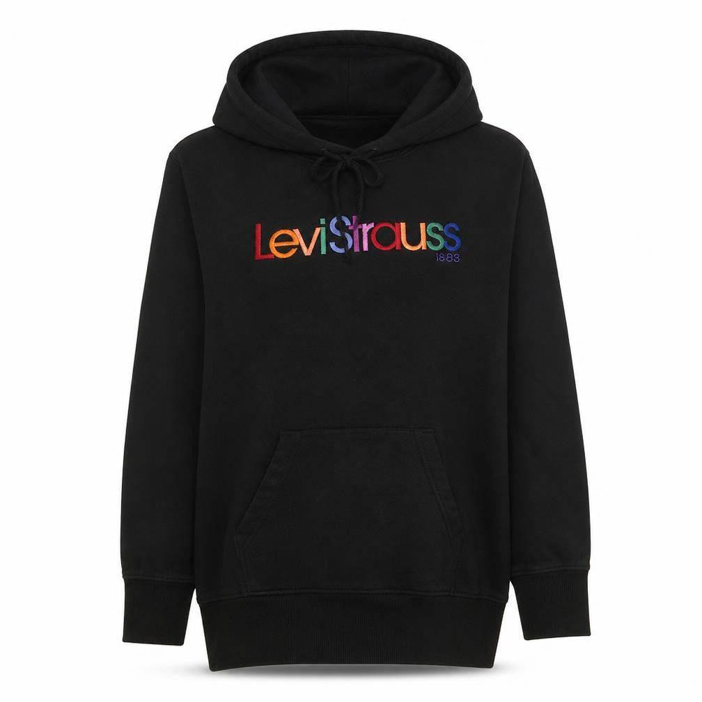 Womens UK Size XS Levi Strauss Black Pullover Hoodie