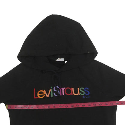 Womens UK Size XS Levi Strauss Black Pullover Hoodie