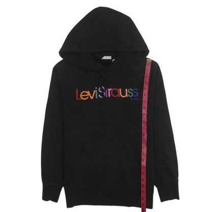 Womens UK Size XS Levi Strauss Black Pullover Hoodie