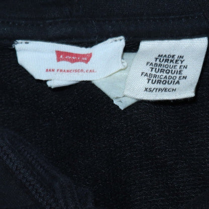 Womens UK Size XS Levi Strauss Black Pullover Hoodie