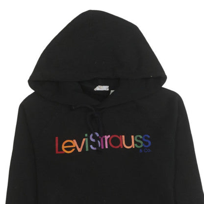 Womens UK Size XS Levi Strauss Black Pullover Hoodie