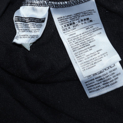 Womens UK Size XS Levi Strauss Black Pullover Hoodie